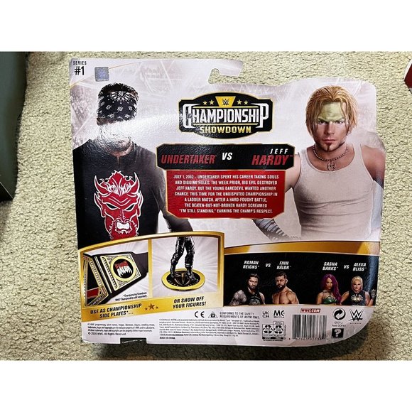 2020 New WWE “undertaker & Jeff Hardy” Wrestling Action Figure NIB 11” W Box Mib - Picture 2 of 2